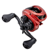 Moulinet casting Lew's KVD Elite rouge vue principale montrant le profil compact et la bobine.