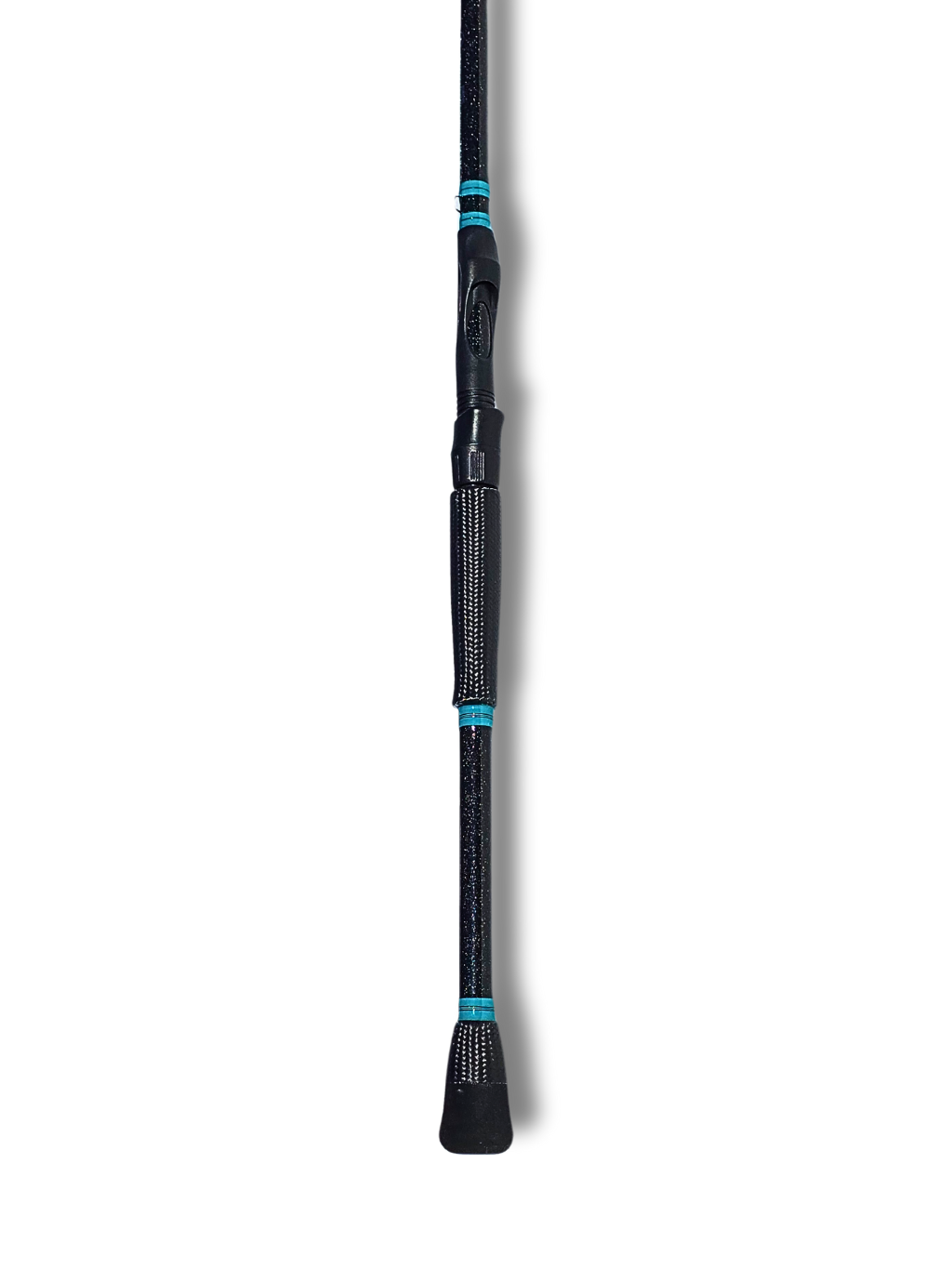 "Canne Eliminator par Cannes Boréal – poignée en fibre de carbone, conçue pour réduire la fatigue lors des longues journées de pêche au bar rayé.