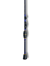 Canne Walleye Serial Killer par Cannes Boréal – vue de la poignée en fibre de carbone avec porte-moulinet slide-lock, conçue pour un ressenti direct et une légèreté maximale.